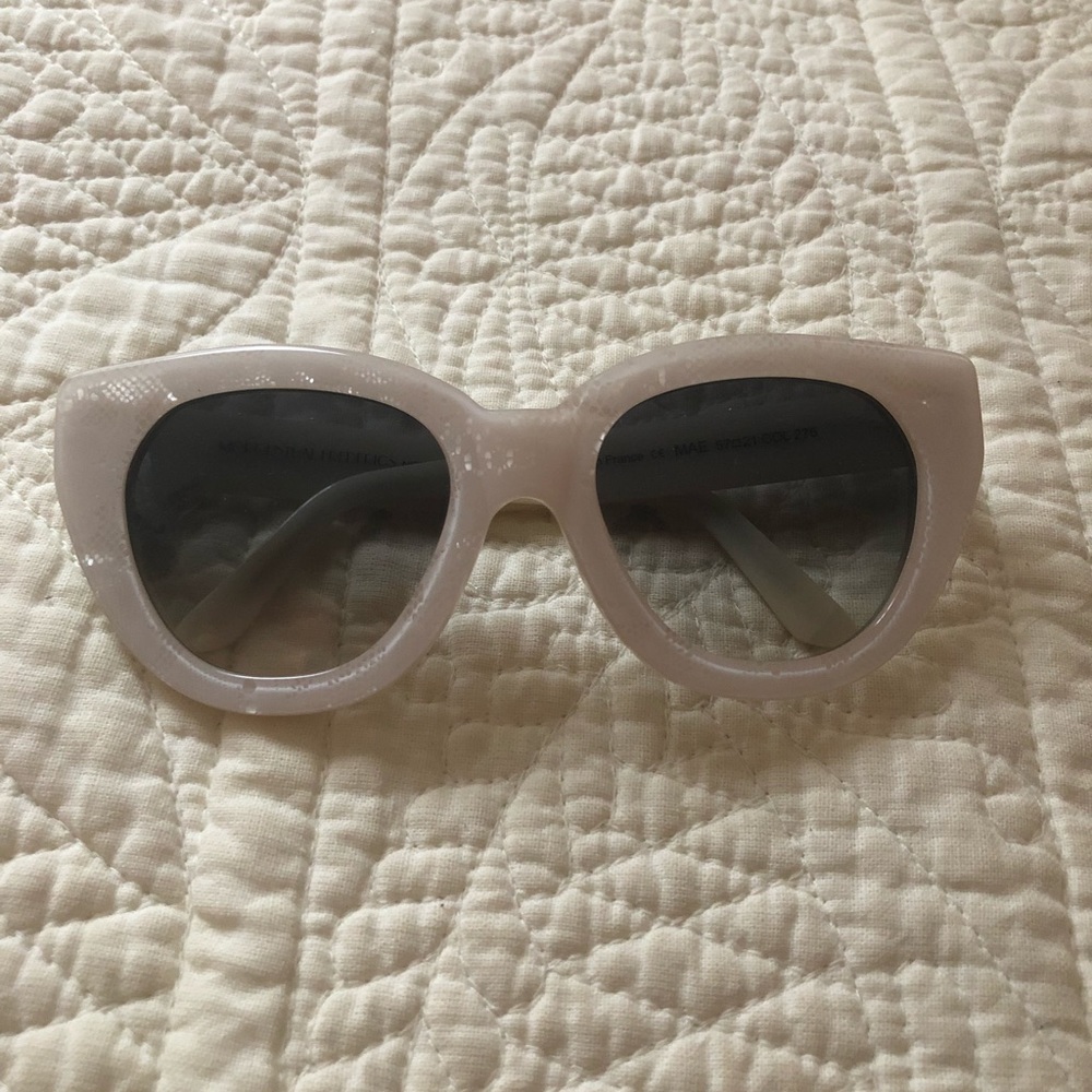 Morgenthal Fredrics New York white lucite sunnies